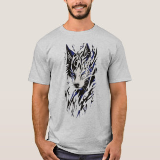 Camiseta Tribal Flame Wolf - Energia Monocromática