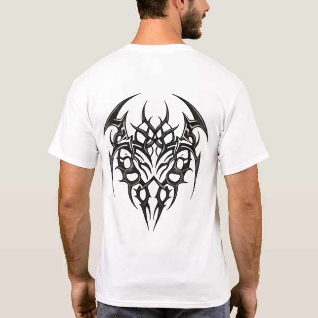 Camiseta Tribal Heart Scrollwork (Verso)