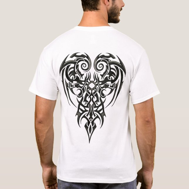 Camiseta Tribal Heart Shield (Verso)