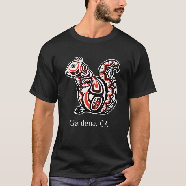 Camiseta Tribal Squirrel Gardena CA PNW (Frente)
