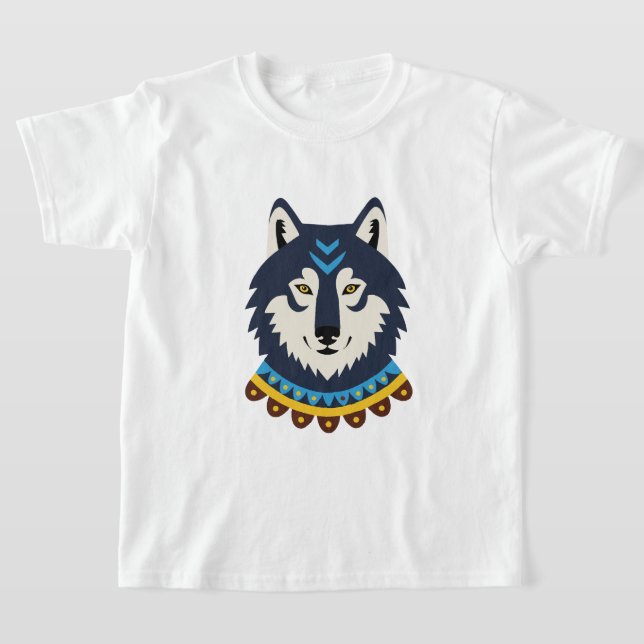 Camiseta Tribal style wolf head (Postura )