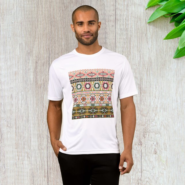 Camiseta Tribal Tribal Aztec Pattern Boho Geométrico (Criador carregado)