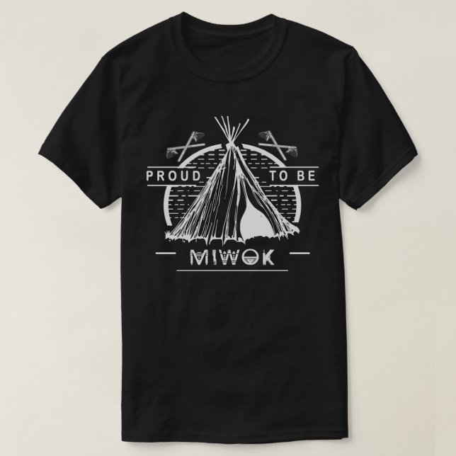 Camiseta Tribe Nativa Americana de Miwok  (Frente do Design)