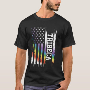 Camiseta Tribeca Estados Unidos afligiu o arco-íris com ban