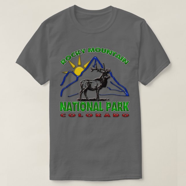 Camiseta Triblend do Parque Nacional Rocky Mountain (Frente do Design)
