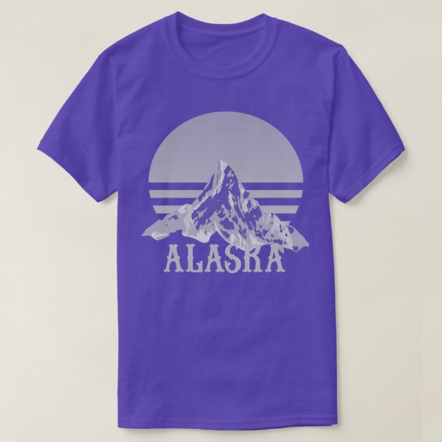 Camiseta Triblend para Montanhas do Estado do Alasca (Frente do Design)