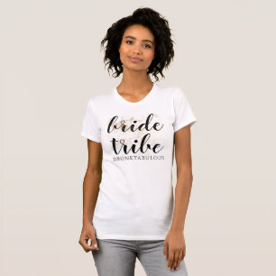 Camiseta Tribo Bride   Festa de solteira Bridal Dourada Chi