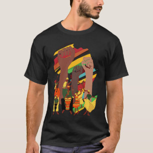 Camiseta Tribo de dança feliz Pessoas africanas história ne