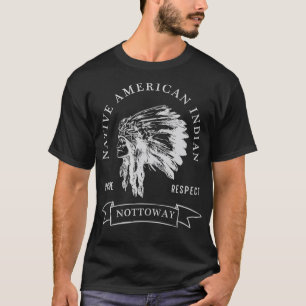 Camiseta Tribo de Nottoway Orgulho Indígena Nativo America