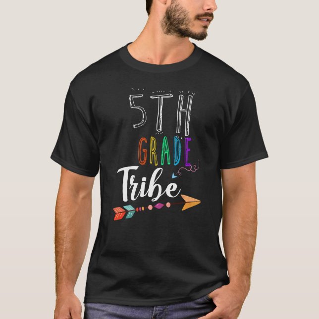 Camiseta Tribo De Professores Do 5 De Equipe De Volta À Esc (Frente)