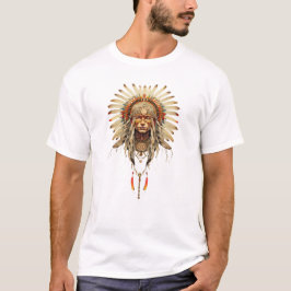 Camiseta tribo de reserva indígena americana pena