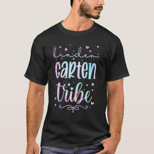 Camiseta Tribo Do Jardim De Infância Tie Dye De Volta Às Me