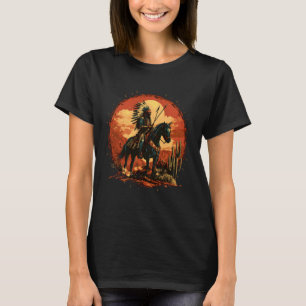Camiseta Tribo Indígena Nativo Americano Cavalgada Guerreir