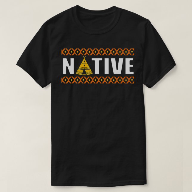 Camiseta Tribo Nativa Americana do indígenas (Frente do Design)