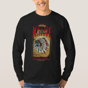 Camiseta Tribo Orgulhosa do Guerreiro Nativo Americano Kiow
