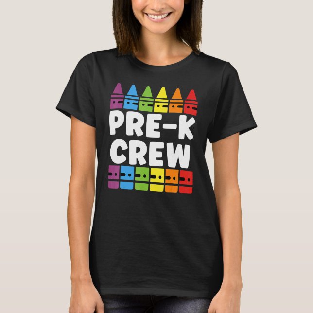 Camiseta Tribo Pré-K Da Tribo Da Tribo Pré-Escolar De Volta (Frente)