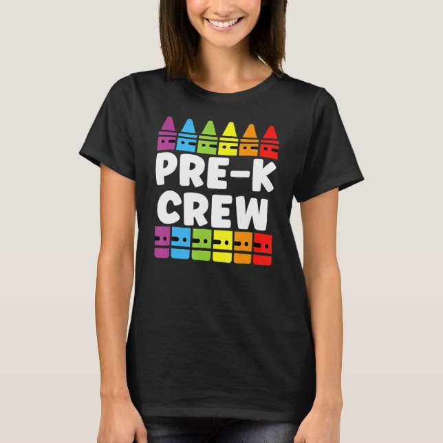 Camiseta Tribo Pré-K Da Tribo Da Tribo Pré-Escolar De Volta (Frente)
