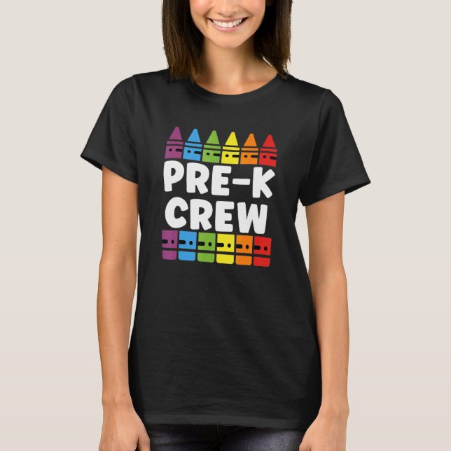 Camiseta Tribo Pré-K Da Tribo Da Tribo Pré-Escolar De Volta (Frente)
