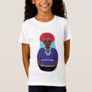 Camiseta Tribo Zulu, sul - o t-shirt das meninas de