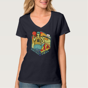 Camiseta Tribunal de Basquete Pizza Itália Pasta Foodie Gif