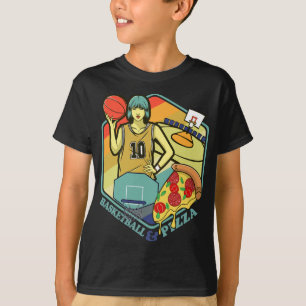 Camiseta Tribunal de Basquete Pizza Itália Pasta Foodie Gif