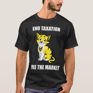 Camiseta Tributação do fim - livre o texto branco AnCap T
