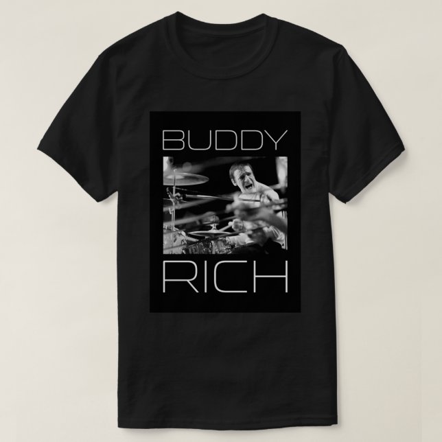 Camiseta Tributo ao Buddy Rich II Sticker (Frente do Design)