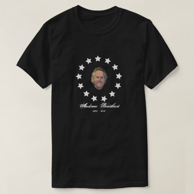 Camiseta Tributo de Andrew Breitbart - estilo colonial da (Frente do Design)