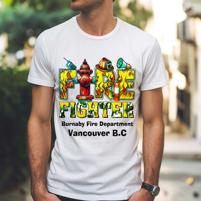 Camiseta tributo vibrante aos bombeiros (Criador carregado)