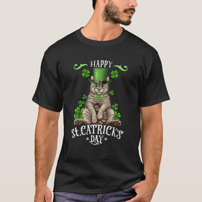 Camiseta Tric de Gato de Rua de Gato Paddy Patrick Day's Ha (Frente)