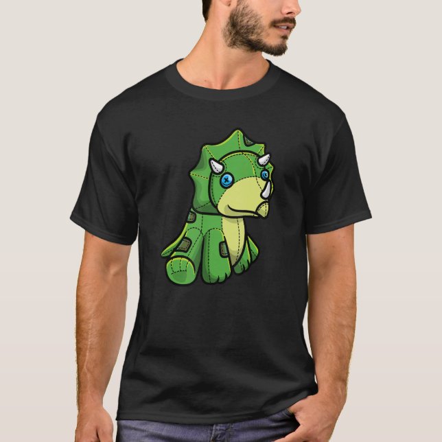 Camiseta Tricerátops Animais Enchidos Dinossaur Dino Kids (Frente)