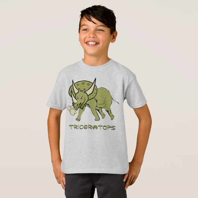 Camiseta Triceratops Dino (Frente Completa)