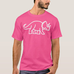 Camiseta Tricerátops Dinossauro Crachá Engraçado Para Menin