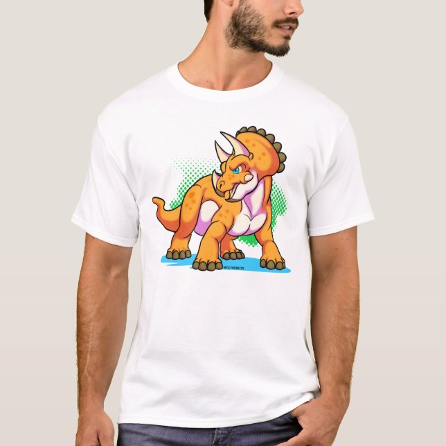 Camiseta Triceratops do bebê (Frente)