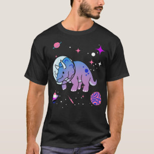 Camiseta Tricerátops Genderfluidos No Orgulho De Genderflui
