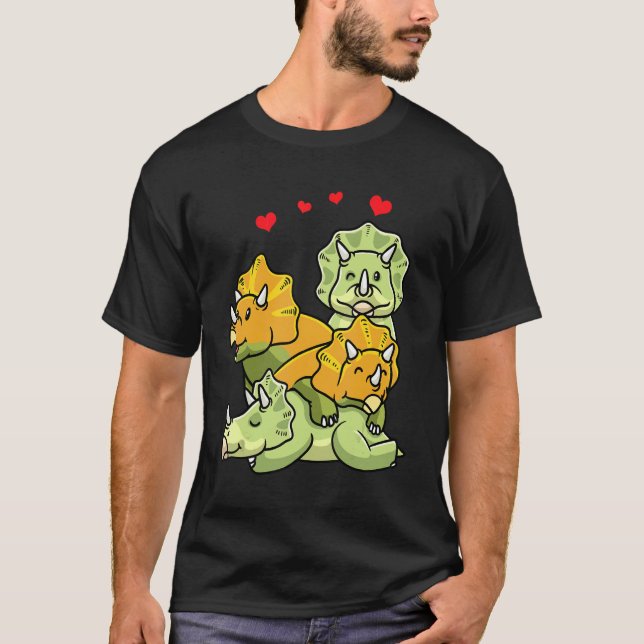Camiseta Triceratops Horridus Dinosaurs Dino Boys Girls Kid (Frente)