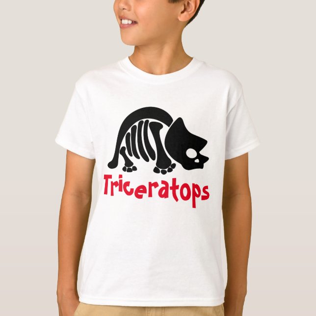 Camiseta Triceratops Skeleton (Frente)