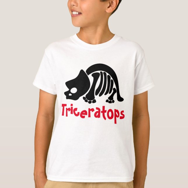 Camiseta Triceratops Skeleton (Frente)