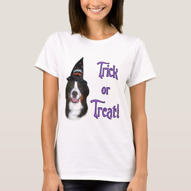 Camiseta Trick de Cachorro da Montanha Bernese (Frente)