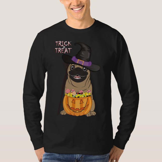 Camiseta Trick de Halloween ou Treat Classic T-Shirt 199 (Frente)