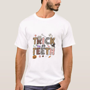 Camiseta Trick Or Dentes Candy Corn Higienista Dental Assus