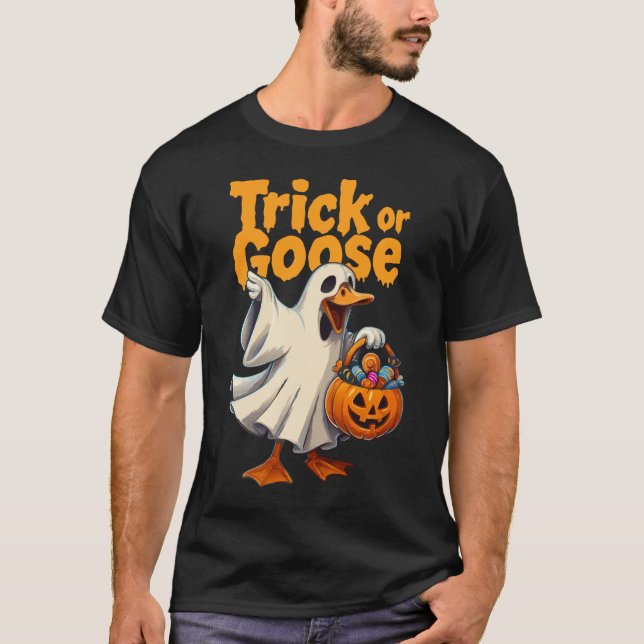 Camiseta Trick or Goose Halloween Goose (Frente)