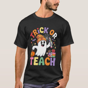 Camiseta Trick or Teach Fantasias de Halloween para Profess