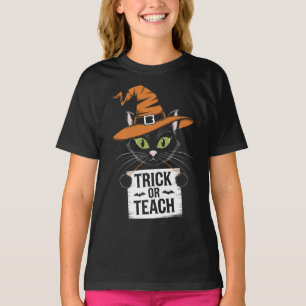 Camiseta Trick Or Teach Groovy Professor Halloween Retro