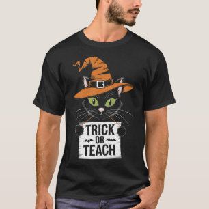 Camiseta Trick Or Teach Groovy Professor Halloween Retro