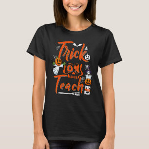 Camiseta Trick Or Teach Halloween Adorable Fantasma de Hall