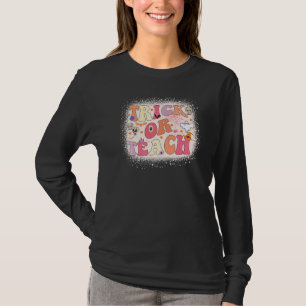 Camiseta Trick Or Teach Professor Descolorido Fantasia de H
