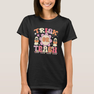 Camiseta Trick Or Teach Professor Fantasia de Halloween Fe