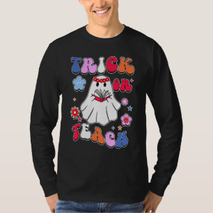 Camiseta Trick or Teach Professor Retro Vintage Groovy Fant