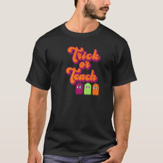 Camiseta Trick Or Teach Roupas De Halloween Para Professore